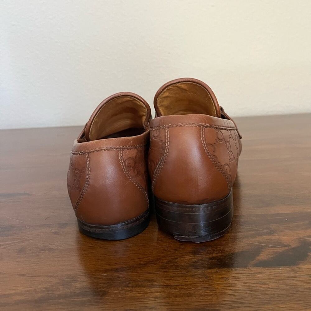 Gucci Brown Horse-bit loafer Signature Guccisima brown embossed GG leather - Picture 14 of 16